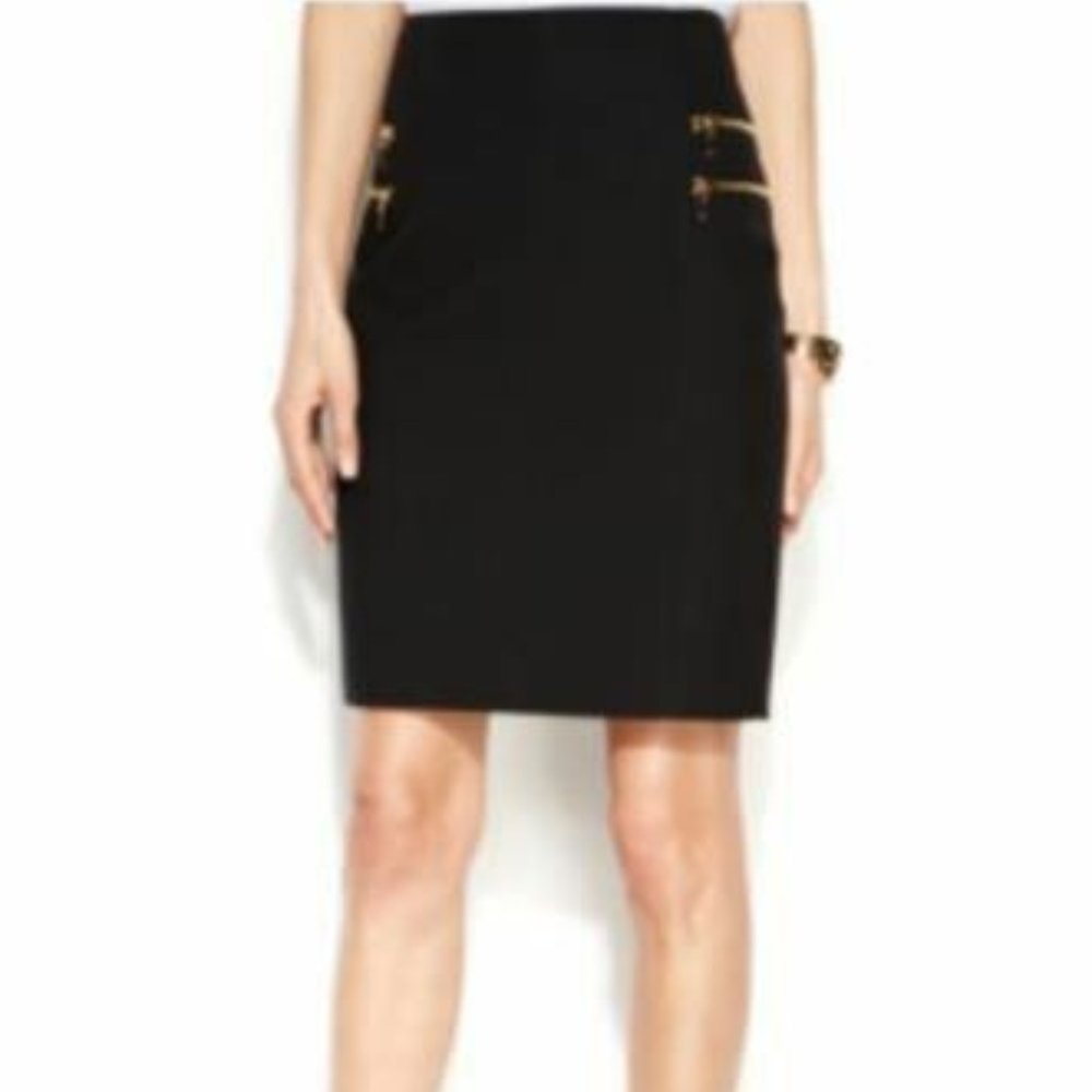 INC International Gorgeous Black Pencil Skirt NWT